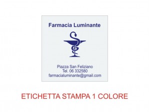 Etichette adesive per farmacie e parafarmacie (mm 30x30) (cod. 30P)